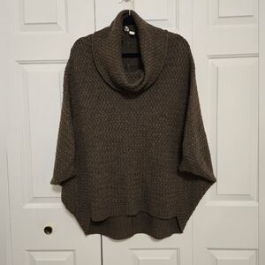 Anthropologie Moth Cowl Neck Brown Poncho Size Large